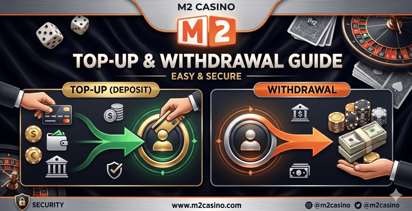 M2 Casino top-up and withdrawal